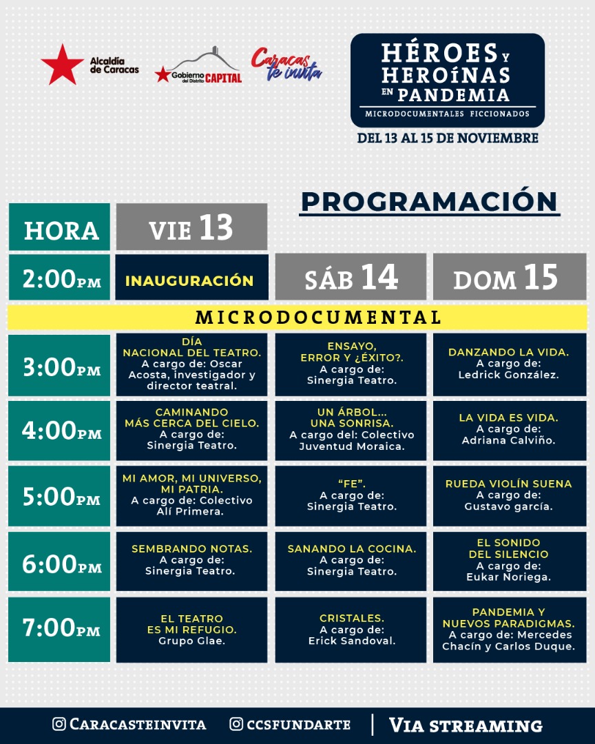 Heroes y Heroinas programacion